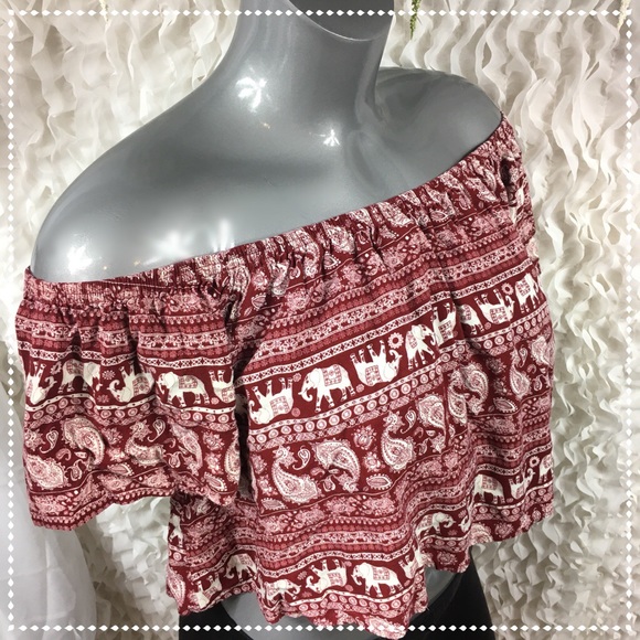 RUE21 | Off Shoulder Boho Crop Top EUC - Picture 3 of 9